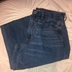 american eagle medium wash mom jean size 6 long